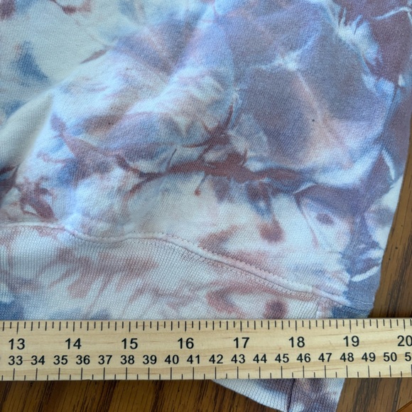Anna Joyce Hand Dyed Tie Dye Crewneck Sweatshirt Size L Unisex Pastel Purples - Picture 7 of 10